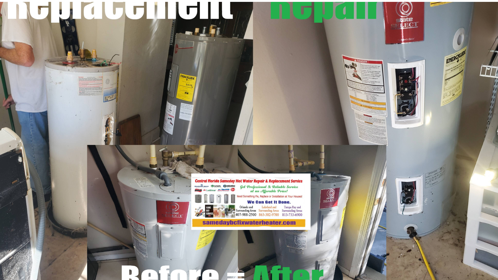 Electric or Gas Water Heaters Repair Service Near Me