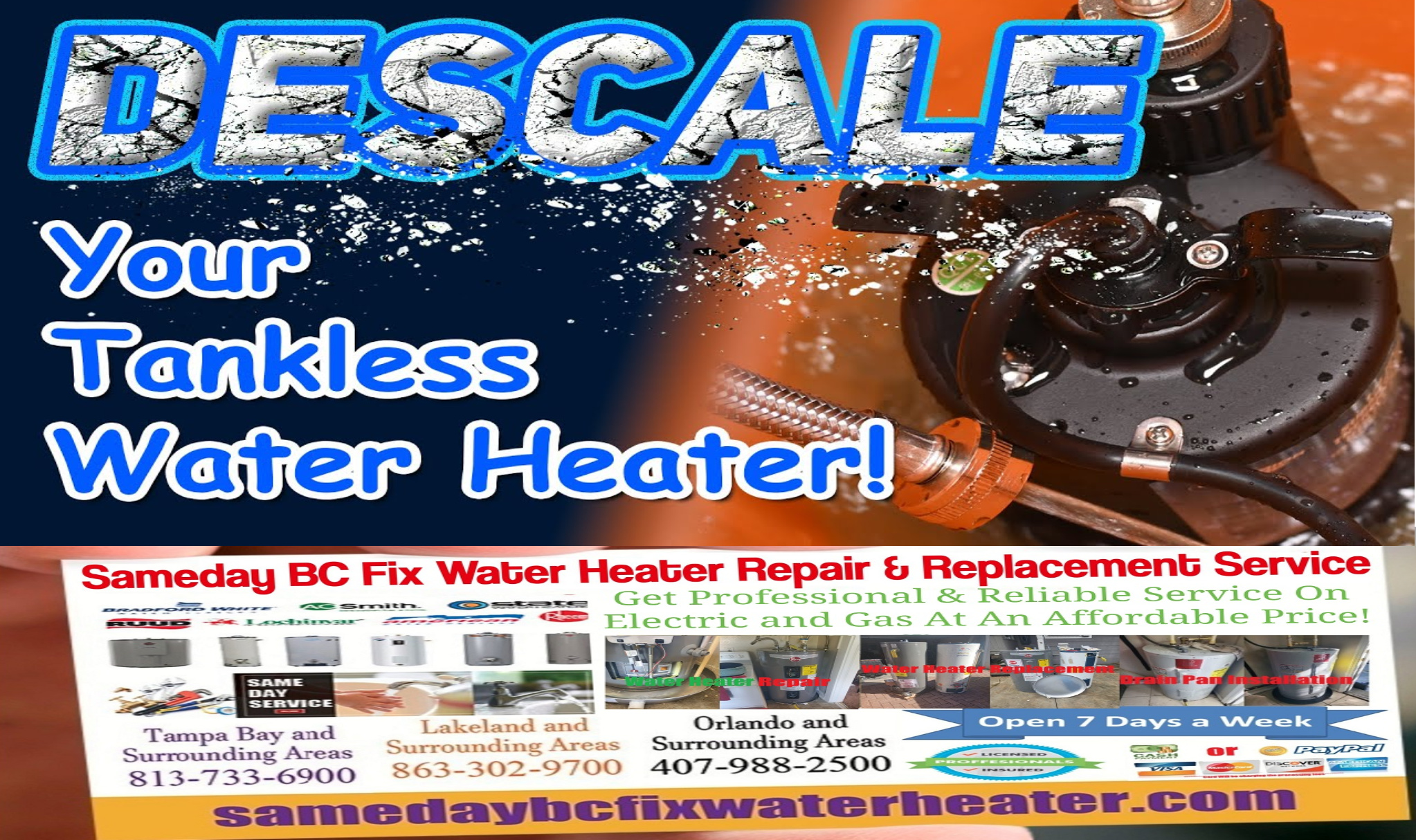 How to Descale a Tankless Water Heater flush service near me