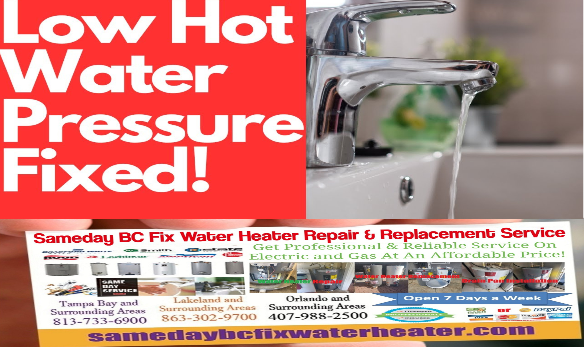 water heater low water pressure, low hot water pressure after replacing water heater Service Near Me